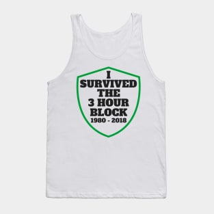 I Survived the 3 Hour Block 1980 - 2018 CTR LDS Mormon Funny Tank Top